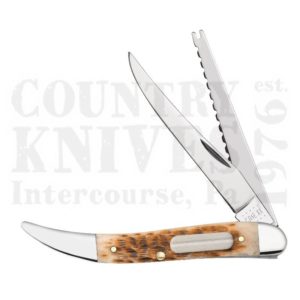 Case#10726 (620094F SS)Fishing Knife – Amber Bone