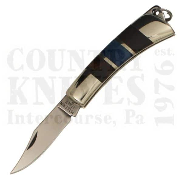 Buy Maserin  MSR707-ROBL Miniature Pocket Knife - 7cm / Briar & Blue Bone at Country Knives.