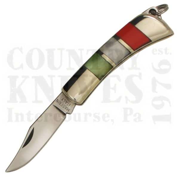 Buy Maserin  MSR707-TI Miniature Pocket Knife - 7cm / Green, White, & Red at Country Knives.