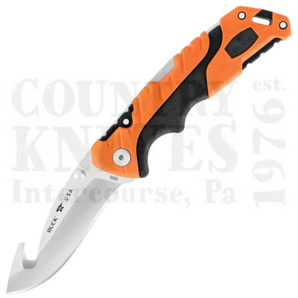 Buy Buck  BU660ORG Folding Pursuit Pro Orange - S35VN / Guthook at Country Knives.