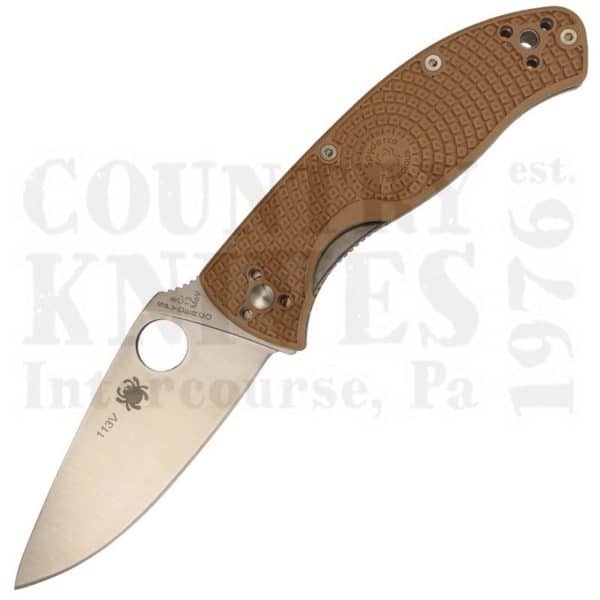 Buy Spyderco  C122PTN Tenacious Lightweight - TAN FRN / PlainEdge at Country Knives.