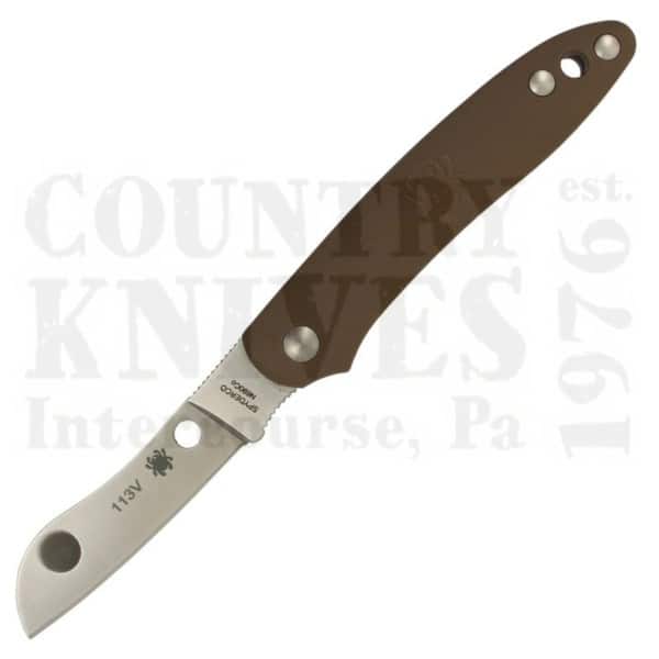 Buy Spyderco  C189PBN Roadie - BROWN FRN / PlainEdge at Country Knives.