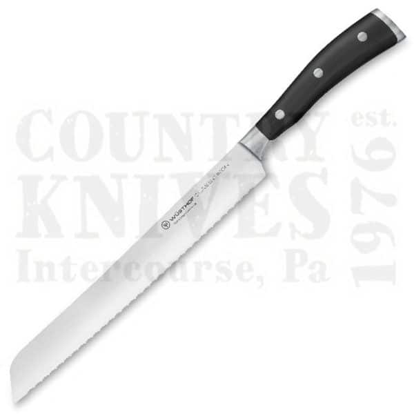 Buy Wüsthof-Trident  WT4163-23 9" Double Serrated Bread Knife - Classic Ikon at Country Knives.