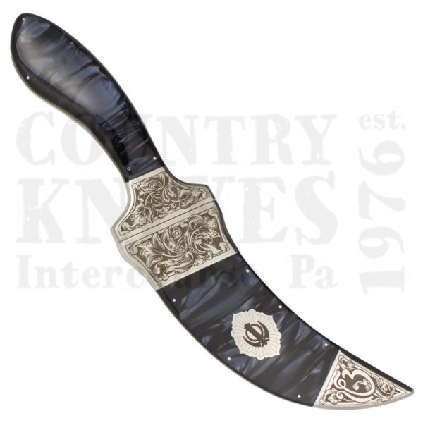 Buy Khalsa  KH-MMBKE Sikh Kirpan - Medium / Midnight Blue Kirinite / Engraved at Country Knives.