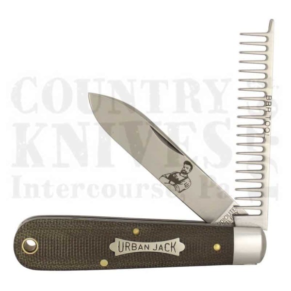 Buy Great Eastern Tidioute GE-152121GM Urban Jack - OD Green Canvas Micarta at Country Knives.