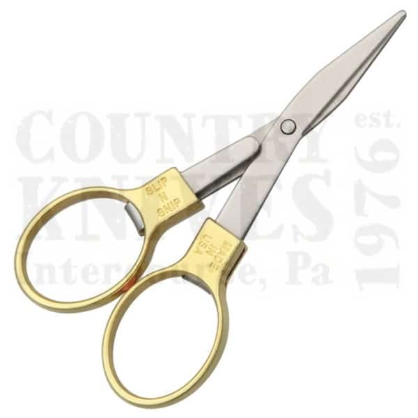 Buy Slip-N-Snip  SNS5 Folding Scissors - Stainless / Gold at Country Knives.