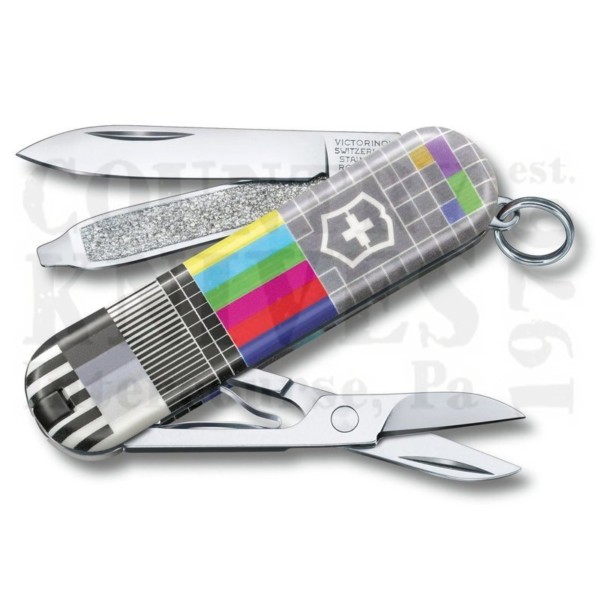 Buy Victorinox Victorinox Swiss Army Knives 0.6223.L2104 Classic SD 2021 - Retro TV at Country Knives.