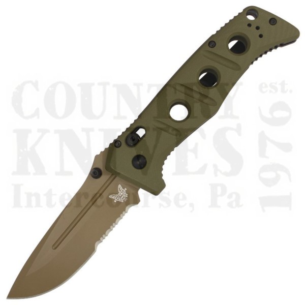Buy Benchmade  BM275SFE-2 Adamas - Flat Earth Cerakote / CRUWEAR / OD G-10 at Country Knives.