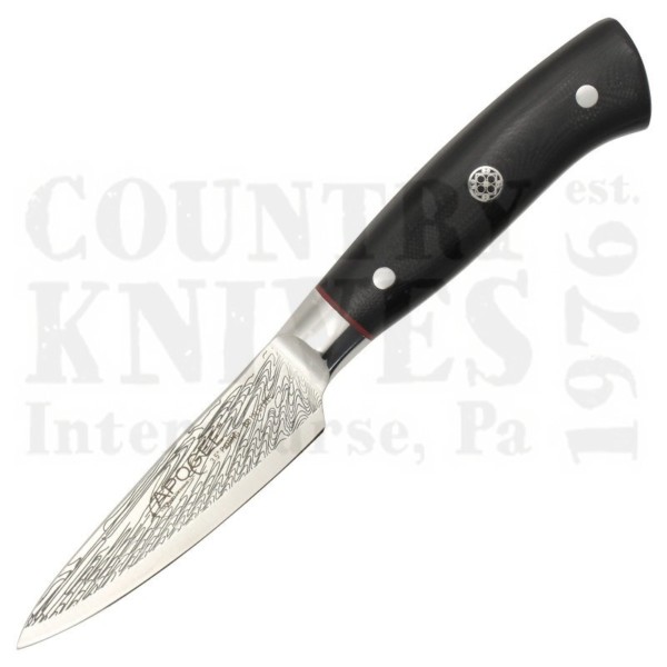 Buy Apogee Culinary Designs  DRST-PARI-0350 3½" Paring Knife - Storm / Black G-10 at Country Knives.