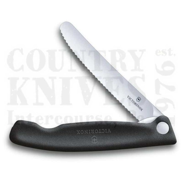 Buy Victorinox Victorinox Kitchen and Butcher 6.7833.FB Swiss Classic Foldable Paring Knife - Black / Serrated at Country Knives.