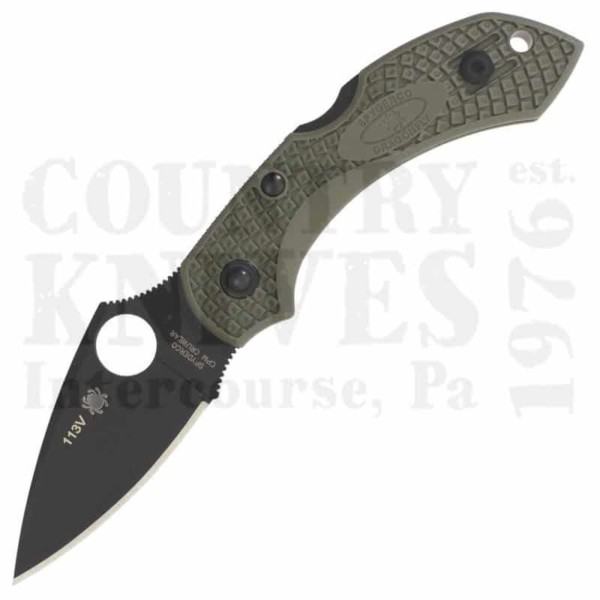 Buy Spyderco  C28FPODBK2 Dragonfly2 - OD GREEN FRN / CRU-WEAR / TiCN at Country Knives.