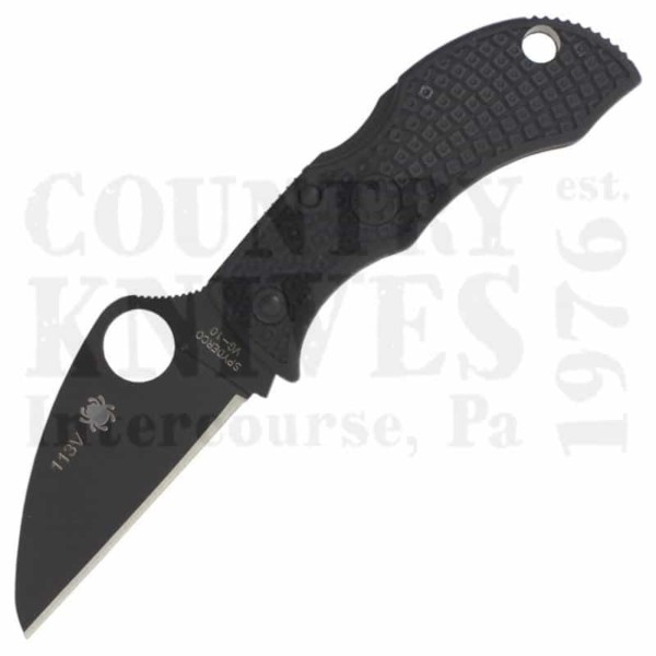 Buy Spyderco  MBKWPBK ManBug Wharncliffe - BLACK FRN / PlainEdge / TiCN at Country Knives.
