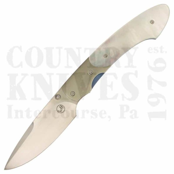 Buy William Henry  WH-T12-P Spearpoint - Hand-Rubbed ATS-34 / Mother of Pearl / Anodized Titanium at Country Knives.