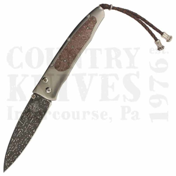 Buy William Henry  WHB30ELEMENT Gentac - Dot Matrix' Damascus / Copper Firebrick / Titanium at Country Knives.