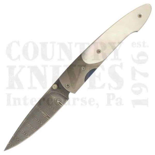 Buy William Henry  WHT10PD Lancet - Daryl Meyer "Ladderback' Carbon Damascus / Mother of Pearl / Stainless Steel at Country Knives.