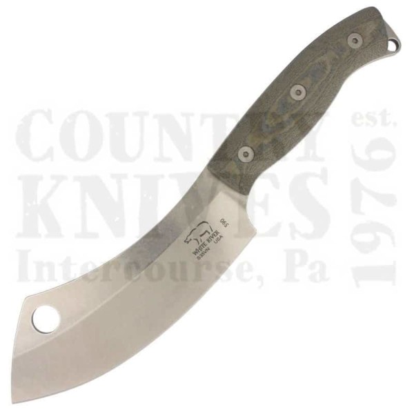 Buy White River Knife & Tool  WRCC55-LBO Camp Cleaver - S35VN / Olive Drab & Black Linen Micarta at Country Knives.