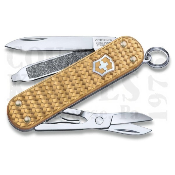 Buy Victorinox Victorinox Swiss Army Knives 0.6221.408G Classic SD - Precious Alox Brass Gold at Country Knives.