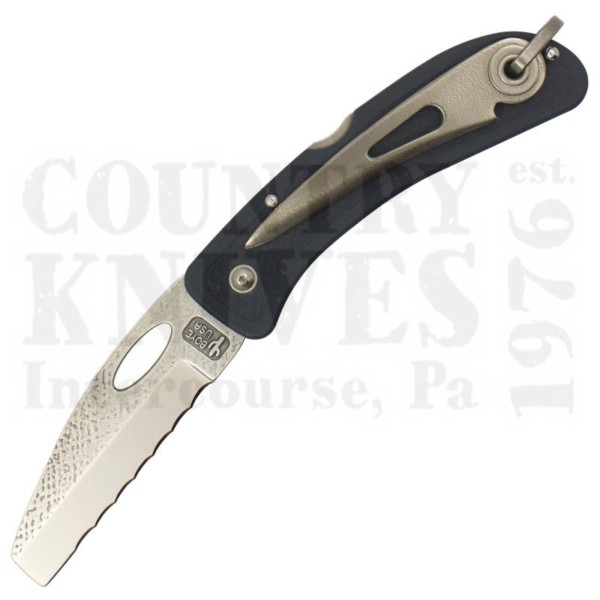 Buy Boye  BOYE23 Cobalt Boat Knife with Marlin Spike - Grey Blue / Serrated at Country Knives.
