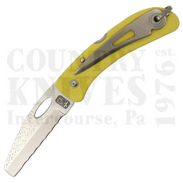 Buy Boye  BOYE25 Cobalt Boat Knife with Marlin Spike - Yellow / Serrated at Country Knives.