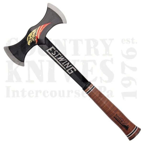 Buy Estwing  ESEDBA Black Eagle Double Bit Axe - Forged / Leather at Country Knives.