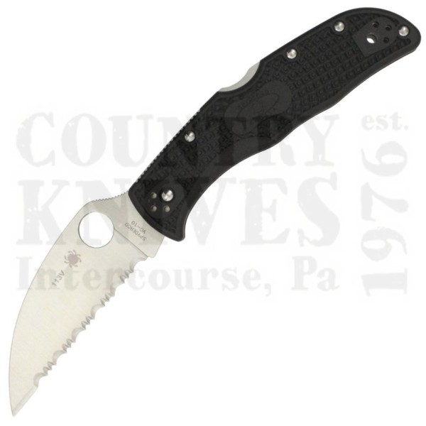 Buy Spyderco  C243FPWCBK Endela Wharncliffe - Black FRN / PlainEdge at Country Knives.