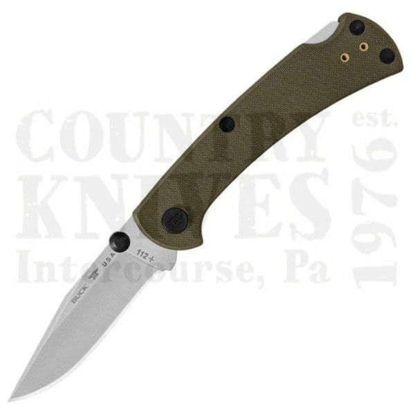 Buy Buck  BU112GRS3 112 Slim Pro TRX - S30V / OD Green G-10 at Country Knives.