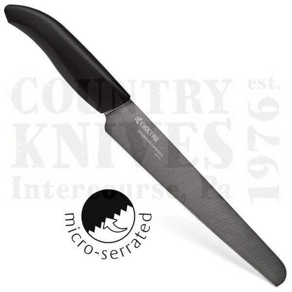 Buy Kyocera  KYFK181BK 7" Bread Knife - Black / Black at Country Knives.