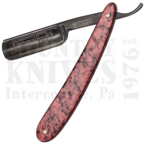 Buy Dovo  DV-46583 6/8" Straight Razor - Black & Red Acrylic at Country Knives.
