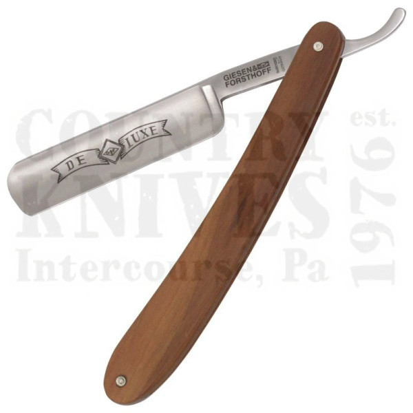 Buy Giesen & Forsthoff  GF394 5/8’’ Straight Razor - Plumwood with Blind Etch at Country Knives.
