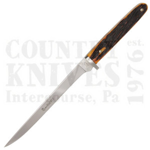 Queen Cutlery | Schatt & MorganF77” Fillet Knife – Amber Stag Bone