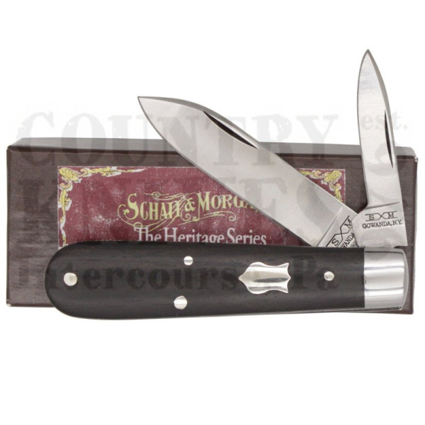 Buy Queen Cutlery Schatt & Morgan SM1193 Two Blade Jack - Ebony at Country Knives.