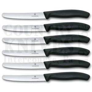 Victorinox | Swiss Army Kitchen and Butcher6.7833-X8Six Piece Steak Knife Set – Round Tip