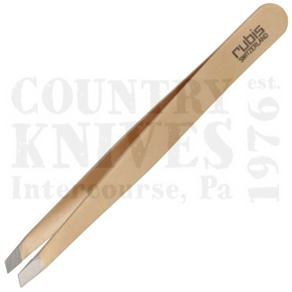 Buy Rubis  RU1K103FB 3¾’’ Slanted Tweezers - Rose Gold at Country Knives.