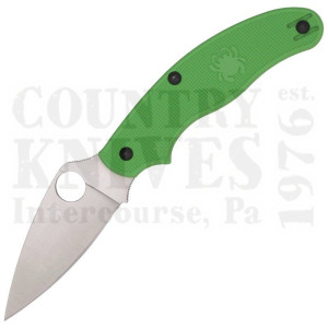 SpydercoC94PGRUK Penknife SALT – Green FRN / PlainEdge / LC200N