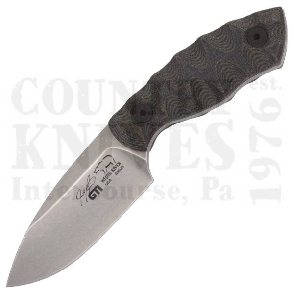 Buy White River Knife & Tool  WRGTI3-LBO GTI 3 - S35VN  / Black & Olive Linen Micarta / Kydex at Country Knives.