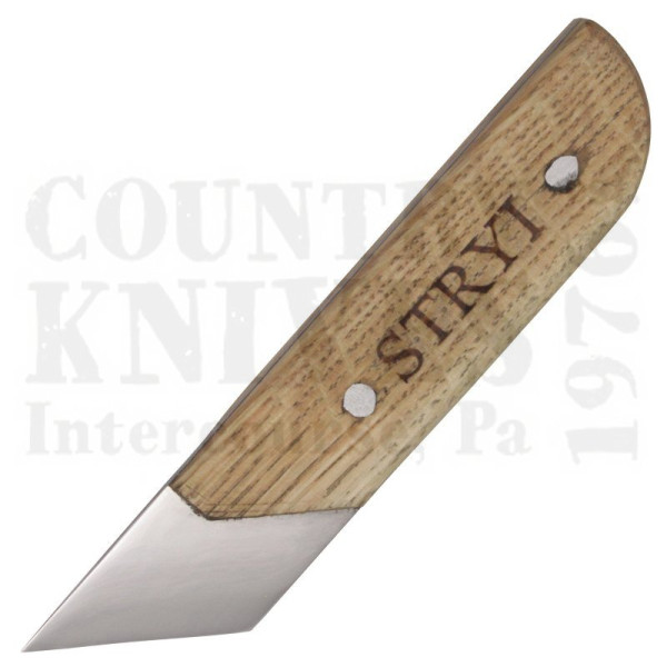 Chip carving knife with light colored wooden handle