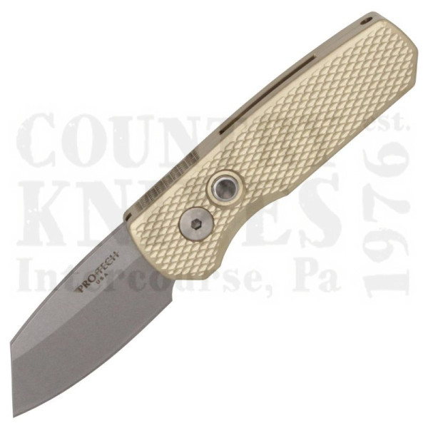 Buy Pro-Tech  PTR5411 Runt 5- Magnacut / Aluminum Bronze / Reverse Tanto at Country Knives.