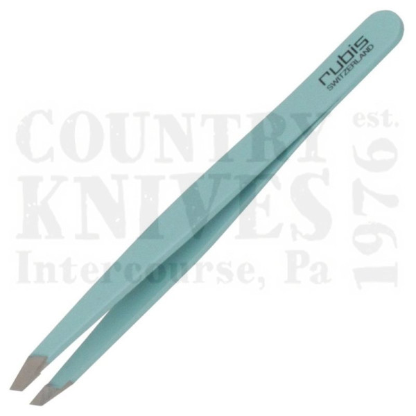Buy Rubis  RU1K1618 3¾’’ Slanted Tweezers - Tiffany Blue at Country Knives.