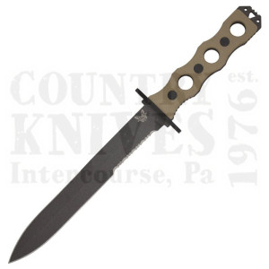 Benchmade185SBK-1SOCP Fixed Blade – Desert Tan / CPM 3V / Black Molded Sheath / Serrated
