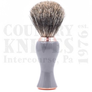ParkerGGPBShaving Brush – Gray Resin & Rose Gold / Pure Badger