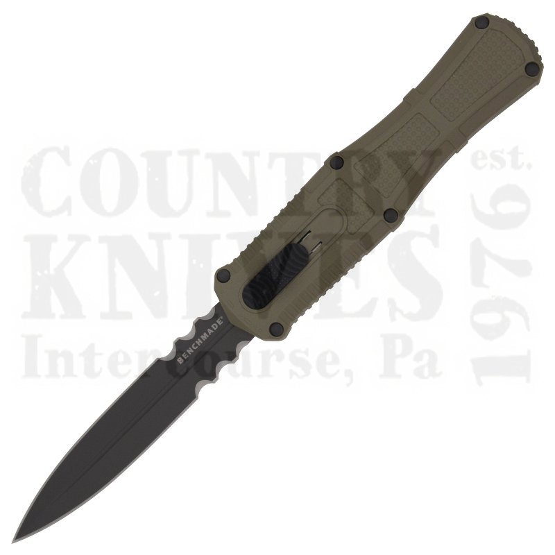 Benchmade3370SGY-1Claymore Dagger OTF – CPM D2 / Ranger Green Grivory / Serrated